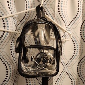 Hard Rock Cafe Transparent Backpack with Black Accents